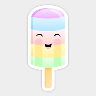 Happy Rainbow Popsicle Sticker